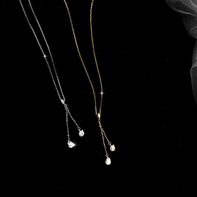 Ожерелье с подвеской в виде буквы NO Tassel Temperament для женщин Niche Sense Simple Collarbone Chain для женщин