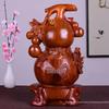 Большой ornament Фу Лу из красного дерева в форме груши - Украшение для гостиной и ручной работы подарок