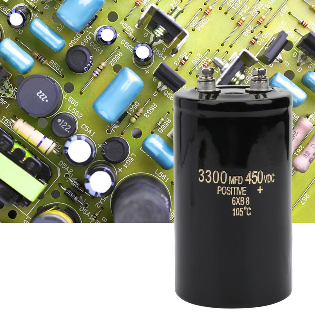 Электролитический конденсатор с болтовым штифтом 450 В 3300 мкФ, алюминиевый электролизный диэлектрический конденсатор для