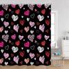 Cute Rainbow Heart Pattern Shower Curtain Children's Simple Modern Bathtub Decorative Polyester Bathroom Shower Curtain