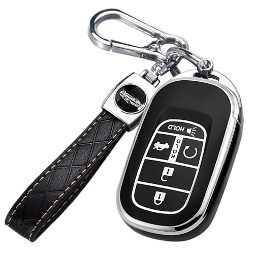 Подходит для брелка Honda (с цепочкой ключей), совместим с Accord Civic CR-V HR-V Passport Premium TPU брелок