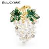 Enamel Full White Pearl Grape Brooches Women Alloy Weddings Banquet Brooch Pins Gifts