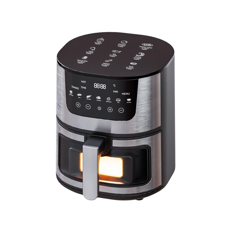 Умная визуальная аэрофритюрница 7 л, сенсорное управление, антипригарное покрытие, совместимость с духовкой, 110 В / 220 В.