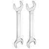 Uxcell Set Double 24mm X 27mm 15 Degree Offset Small Flat Head Galvanization Spanner for Automotive Repair and Furniture Assembly 2-Piece Open-End