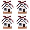 Christmas Wooden 2024 New Home Ornament for Home Owners Housewarming Gift(White)