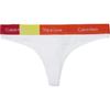 Logo Print Color Block Slim Fit Thong Women Underwear White QF7255-110