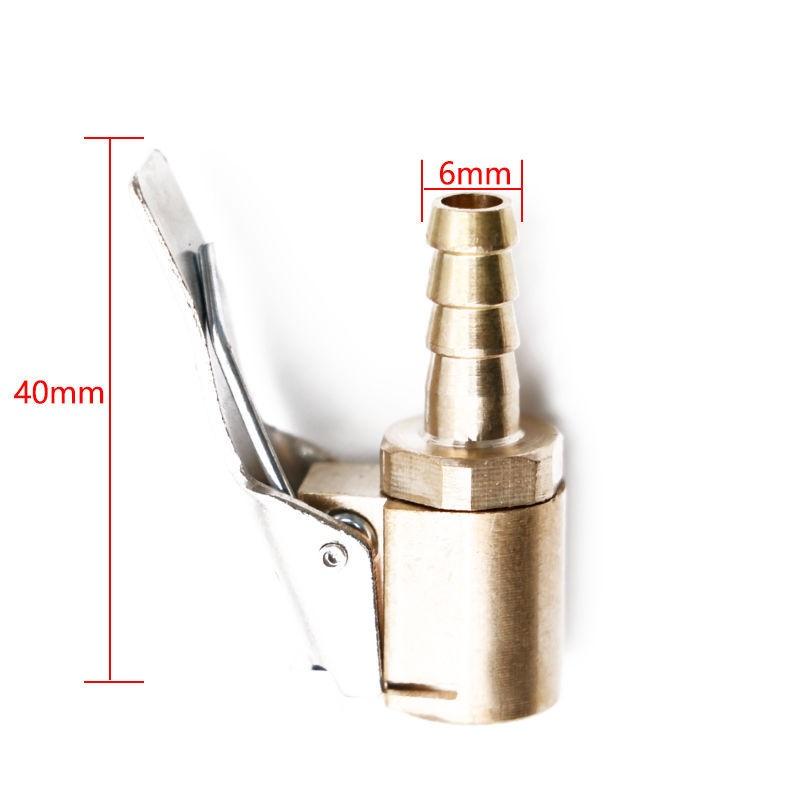 Durable 8mm Car Truck Tire Brass Air Inflator Pump Valve Connector Tyre Wheel Clip-on Adapter With Safety Relief Valve