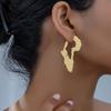 Серьги в виде карты Африки: Уникальный дизайн для женщин - Стильный ювелирный подарок