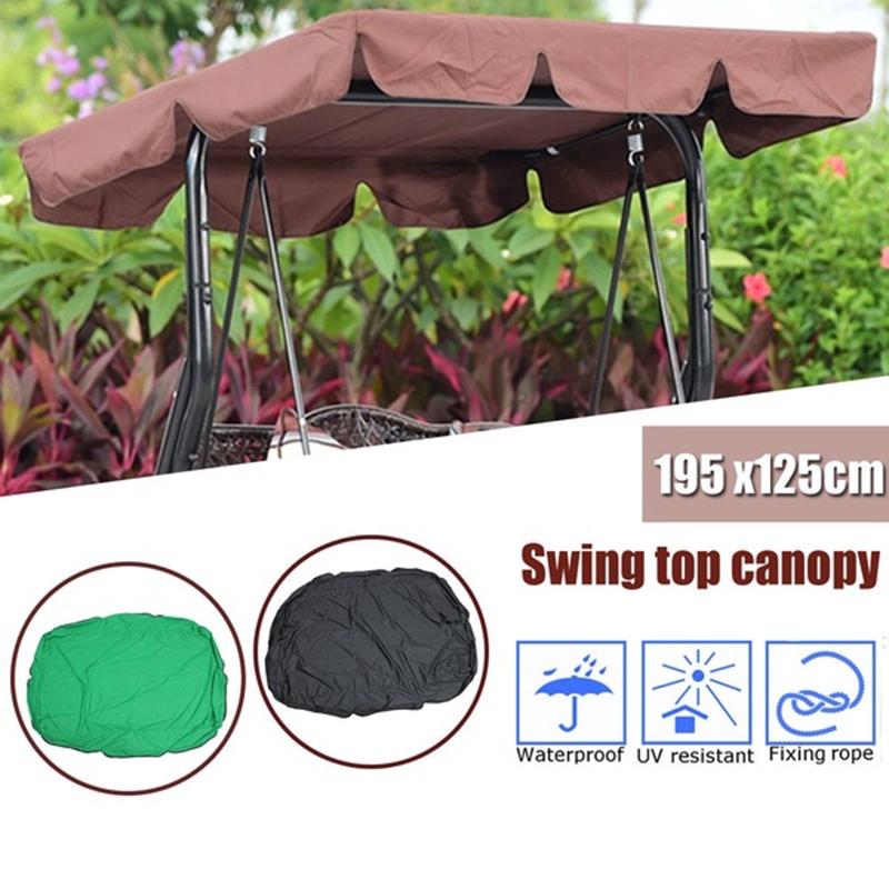 Anti-uv Swing Seat Canopy Cover With Bandages For Outdoor Use