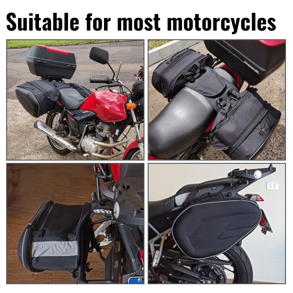 Мотоциклетные аксессуары Водонепроницаемый Гоночный шлем для гонок Дорожные сумки Чемодан Боковые кофры Багаж Сумка на заднее сиденье Боковая сумка с дождевиком