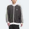 Adidas Originals Track Top Knit Logo Three Stripes Waffle Stand Collar Sports Loose Long Sleeve Jacket Men Jacket KC2619
