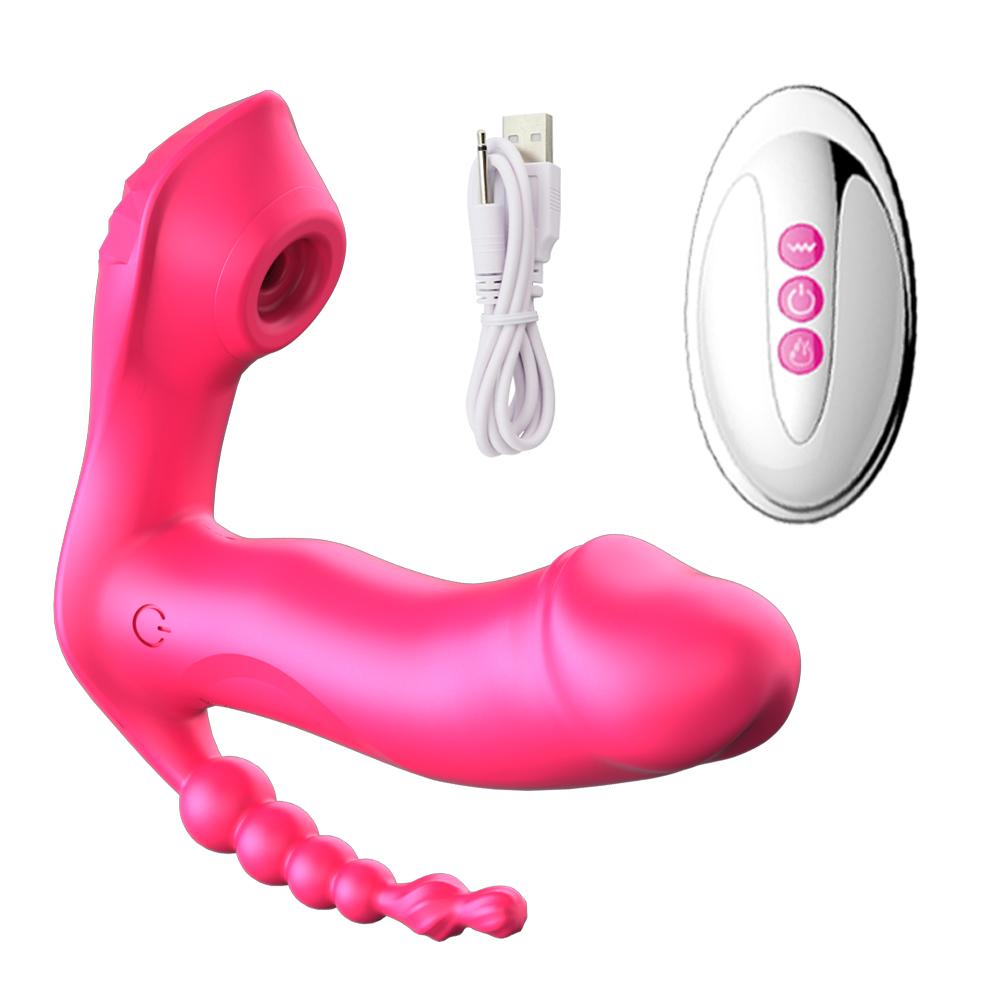 3 в 1 женский фаллоимитатор, сосущий вибратор, секс-игрушки, трусики, носимые