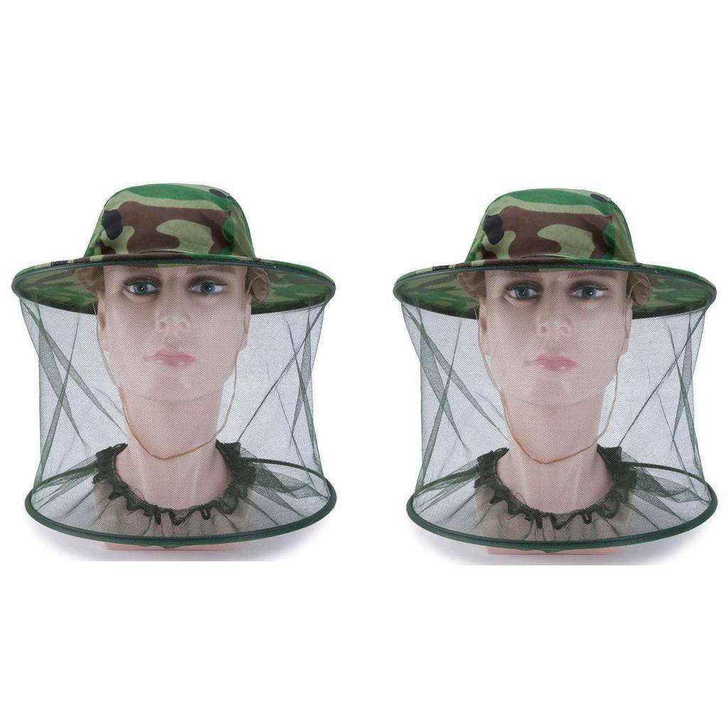 Night Fishing Repellent Mosquito Sun Caps Beekeeping Hat Breathable Sunshade Outdoor Camping Camouflage Mesh Shawl Hat Masks