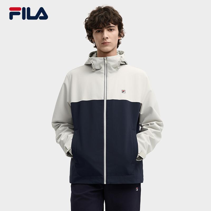 Fila Наследие Модный Удобный Цветной Блок Тканый Худи Мужские куртки Rock-Cloud F11M548703FLK