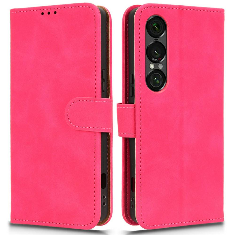 For Sony Xperia 1 VII Leather Case Skin Feel Anti Drop Wallet Flip Phone Cover