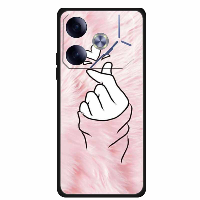 Чехол для телефона Tecno Pova 6 Задняя крышка Ударопрочный Черный Силикон Мягкий Funda для Tecno Pova 6 Чехол Pova6 6.78" Capas Coque