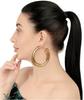 Gold Plated Coiled Hoop Earrings