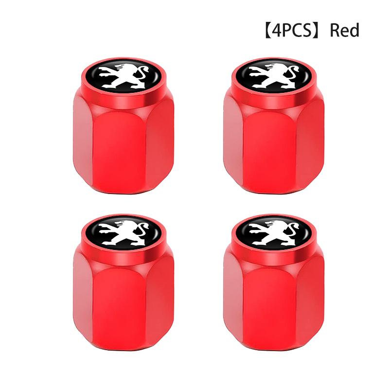 4pcs Car Wheel Tire Valve Caps Tyre Rim Stem Covers Universal For Peugeot Expert Rifter 206 307 C308 3008 207 208 407 508 2008