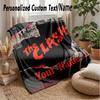The Clash Custom Flannel Throw Blanket Print Your Name Text Soft Warm Blanket Holiday Present