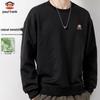 Men's Solid Crewneck Long Sleeve Sweatshirt