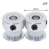2Pcs 16T/20T Gt2 Timing Pulley 5/6.35/8Mm Bore For Belt Reprap 3D Printer Ppart