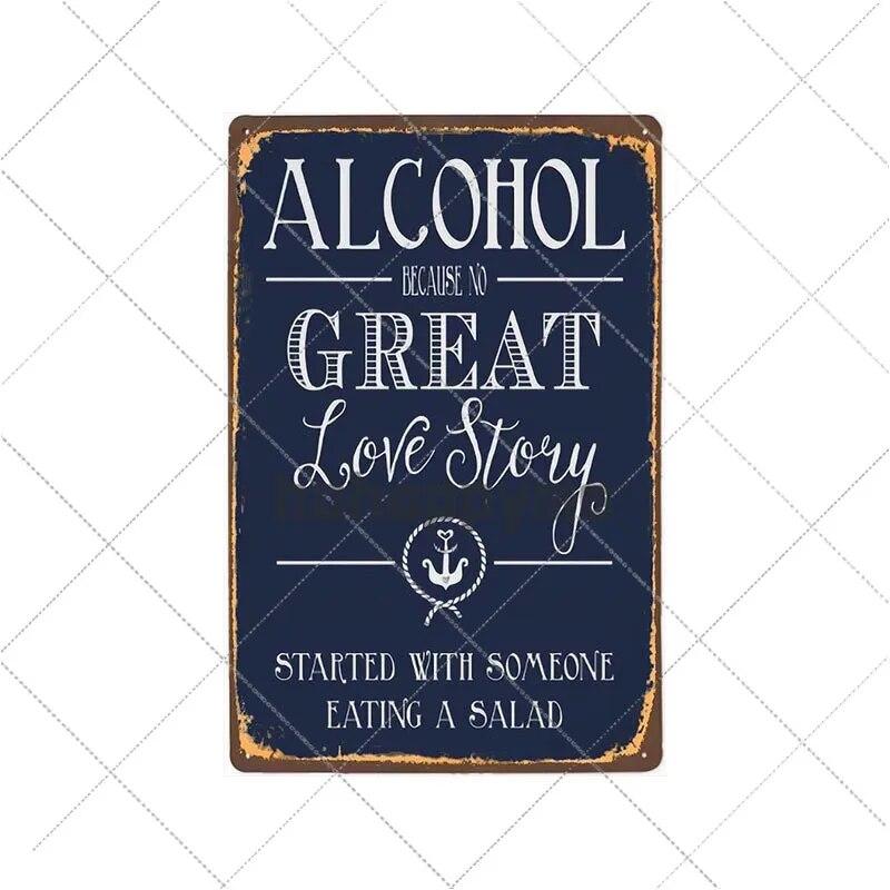 Ретро алкогольные знаки, забавная металлическая табличка, винтажные пивные тарелки, бар, паб, клуб, человек, пещера, украшение на стену, домашний декор 20x30 см