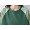 Плюс размер осенняя однотонная футболка женская новая базовая пуловер с длинным рукавом свободные модные зеленые топы футболки