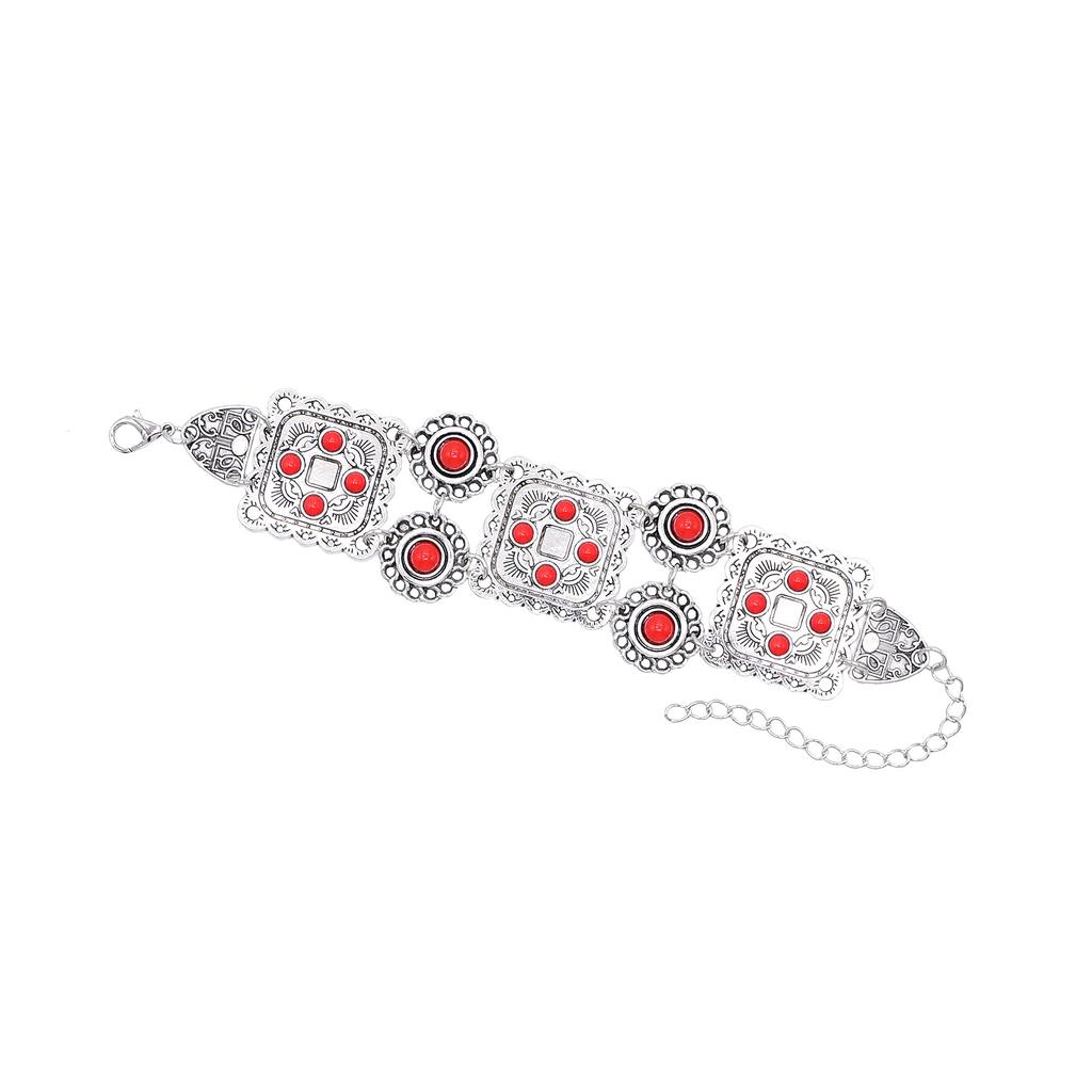 Богемный Винтажный Полый Цветочный Браслет на Палец для Женщин Фестивальный Турецкий Рабский Браслет Пляжный Цыганский Племенной Браслет Сексуальные Украшения