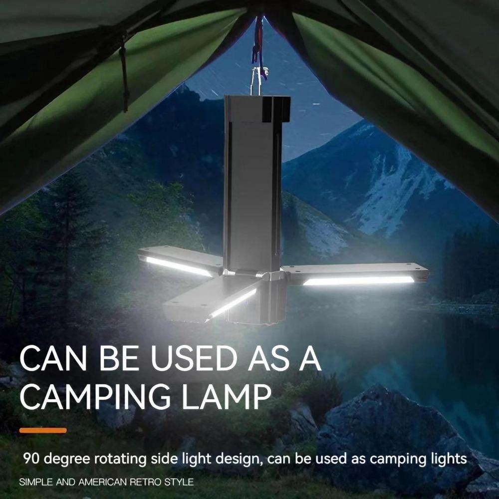 Rechargeable Camping Lantern Collapsible Waterproof Tent Light Power Bank Portable LED Flashlight for Hiking Fishing Floodlight