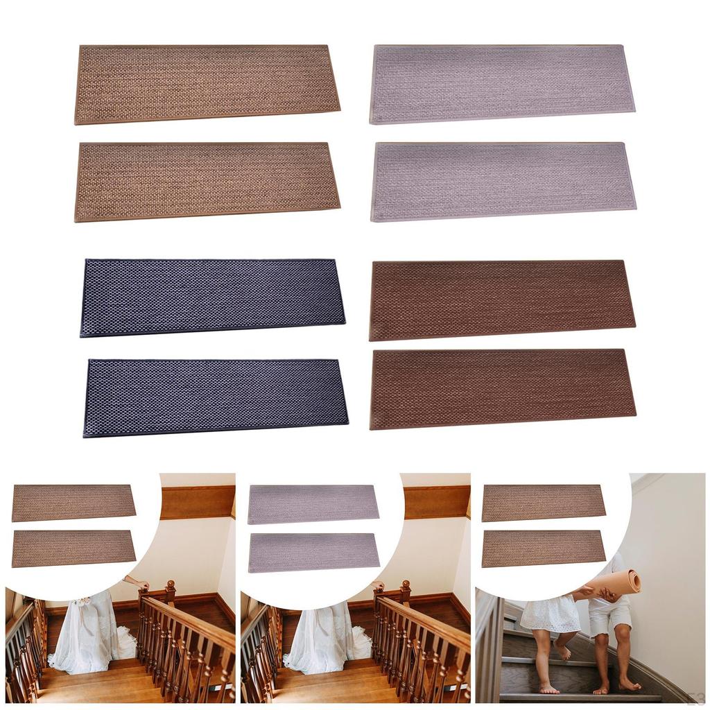 2 Pack Stair Treads for Wooden Steps 21.65x7.87inch Reusable Non Slip Runners Kids And Pets