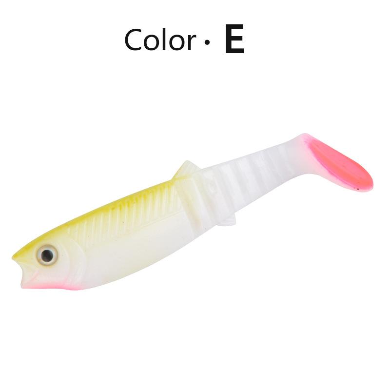 Cross-border Bestseller Multi-jointed T-tail Stainless Steel Spanish-style Magic Soft Lures Artificial Baits Black-pit Lures