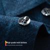 Мужская теплая мягкая рубашка с длинным рукавом MONTAGUT 10% шерсти мериноса