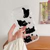 LZ11 Cat Cute Art Design Clear Soft Wave Phone Cases for Samsung S24 S23 Ultra S20 A54 A14 A52s A51 Huawei Honor 90 Realme OPPO Protection Back Cover