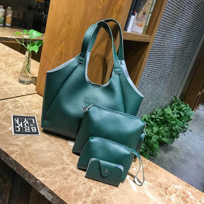 Handbags Women Fashion Messenger Shoulder Noble Tote Bags 4pcs Purse Set