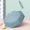 Three Fold Small Fresh Automatic Umbrella Simple Color Creative Vinyl Sunscreen Parasol Plus Umbrella