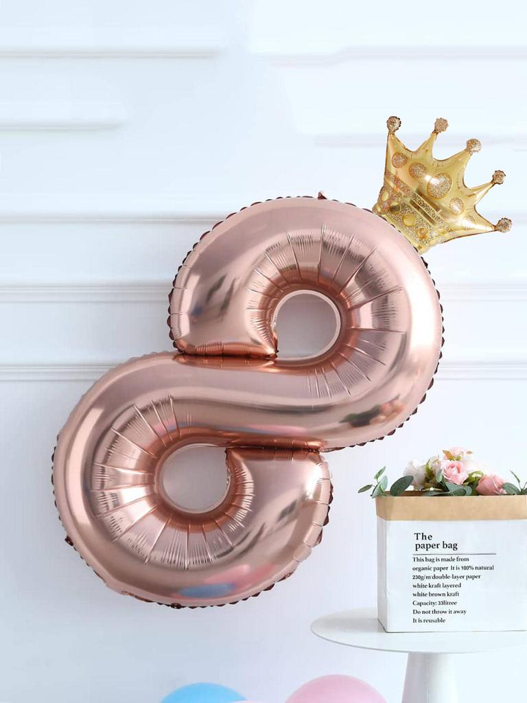 1PC Number+1PC Crown Balloon Birthday Wedding Party Decoration Balloon