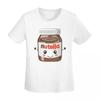 Футболка Nutella Cutie Женская с коротким рукавом Круглый вырез Уличный стиль Хлопок Летние футболки Уличный стиль