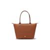 Longchamp Сумка-тоут Le Pliage 28 Classic с длинными ручками, холщовая с кожаной отделкой, женская, цвет Brandy 2605089504