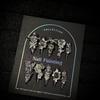 Роскошные накладные ногти ручной работы, длинные, миндалевидной формы, с французским кончиком, блестящие, искусственные ногти, дизайн с 3D стразами, акриловые ногти, многоразовые наклейки для женщин