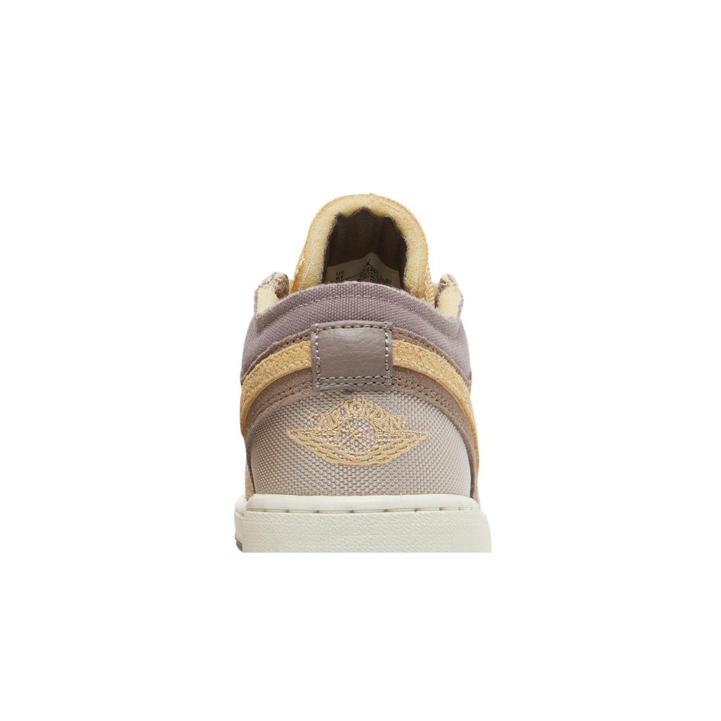 Air Jordan 1 Low SE Craft для школьников 'Inside Out - Taupe Haze' (унисекс) Серо-коричневая дымка / Мятная пена / Небесное золото / Ископаемый камень / Парус