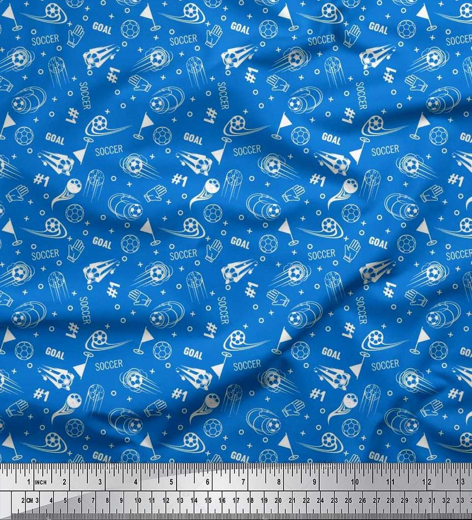 Soimoi Японский креп-сатин, геометрический знак, флаг и футбольная спортивная ткань с принтом по метрам, 42 дюйма