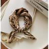 Sunset Retro Brown Banana Jungle Silk Scarf - Thin Mulberry Silk Small Square for Casual Neckwear.