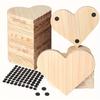 12 шт. неокрашенных деревянных подставок, 4-дюймовые пустые деревянные подставки в форме сердца, подставки для поделок, для самостоятельного изготовления архитектурных моделей, рисования, покраски дерева