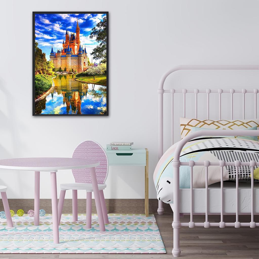 5D DIY Алмазная картина Замок Набор для вышивки крестом Мозаика Алмазная вышивка Роза Полный круглый/квадратный дрель Украшение дома