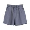 Women Shorts Elastic Waist Adjustable Drawstring Casual Shorts with Pockets Wide Leg