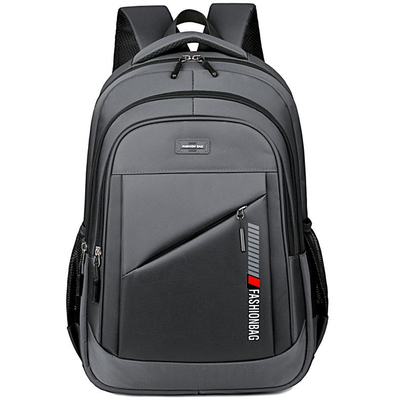 Men's large-capacity backpack, fashionable laptop bag, suitable for travel and business, equipped with secure zipper closure and