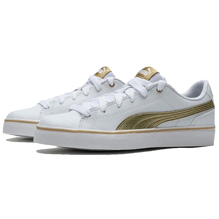 Puma Court Point Vulc V2 Ретро Повседневные Низкие Кроссовки Унисекс Кроссовки Белый Платиновый 362946-15