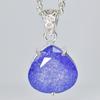 CERTIFIED 56.45 Ct Natural Sapphire 925 Sterling Silver Purple Pear Cut Pendant MY.PD-162-NS