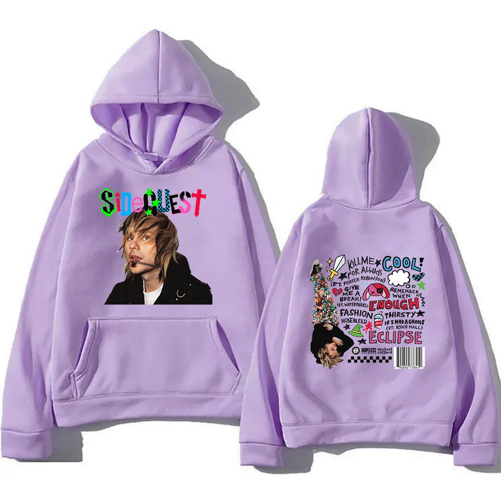 5 Seconds of Summer Michael Clifford Hoodie 2025 Album SIDEQUEST Men/women Hoodies Harajuku Winter Clothes Pullover Sweatshirt