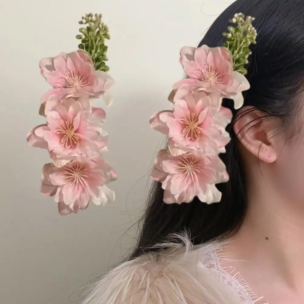 Craftsmanship Simulation Flower Hair Clip Cherry Blossom Headdress Hair Accessory